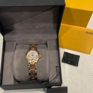 Authentic Fendi two toned watch